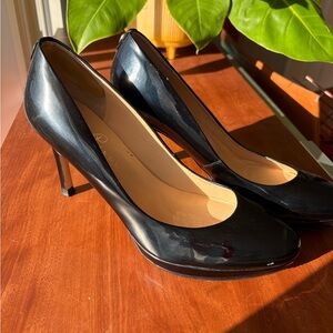 Ivanka Trump Classic Black Patent Pumps